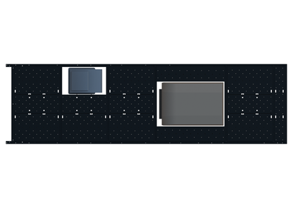 Slim Platform Rack - Extended - Front Offset Fan / Mid Air Con (RS5)