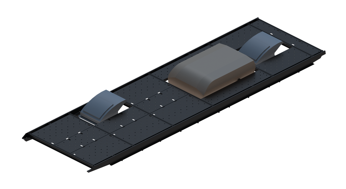 Slim Platform Rack - Extended - Front Offset Fan / Mid Air Con / Rear Centre Fan (RS5)