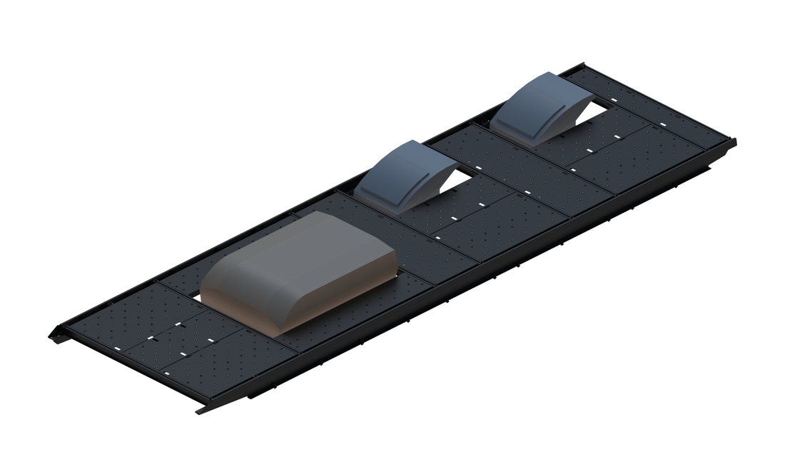 Slim Platform Rack - Extended - Front Air Con / Mid Offset Fan / Rear Offset Fan (RS5)