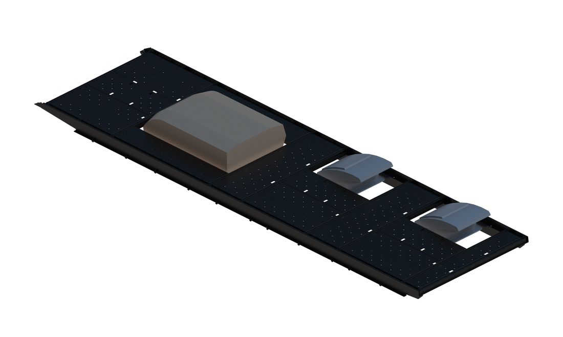 Slim Platform Rack - Extended - Front Air Con / Mid Offset Fan / Rear Offset Fan (RS5)