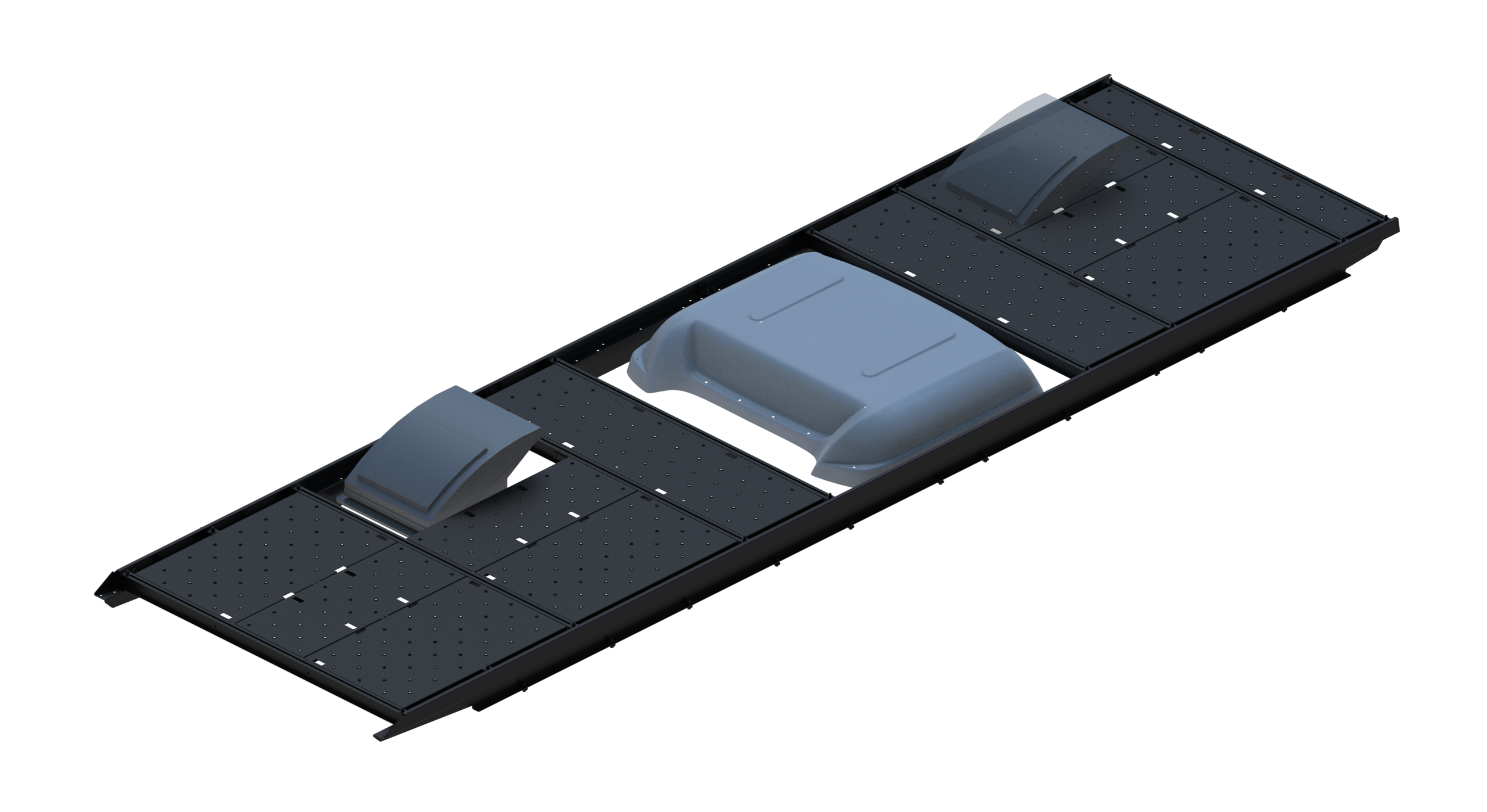 Slim Platform Rack - Extended - Front Offset Fan / Mid MB Air Con (RS5)