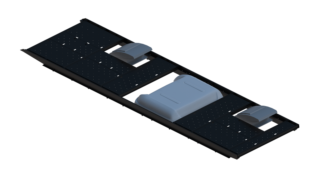 Slim Platform Rack - Extended - Front Offset Fan / Mid MB Air Con / Rear Offset Fan (RS5)