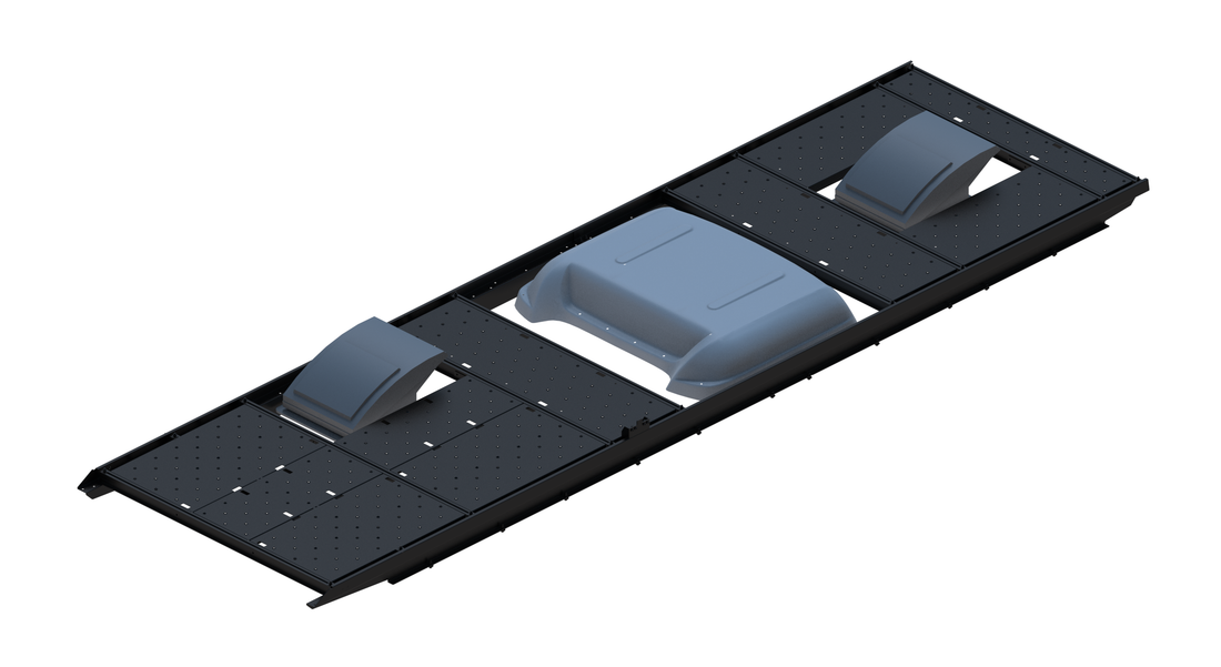 Slim Platform Rack - Extended - Front Offset Fan / Mid MB Air Con / Rear Centre Fan (RS5)