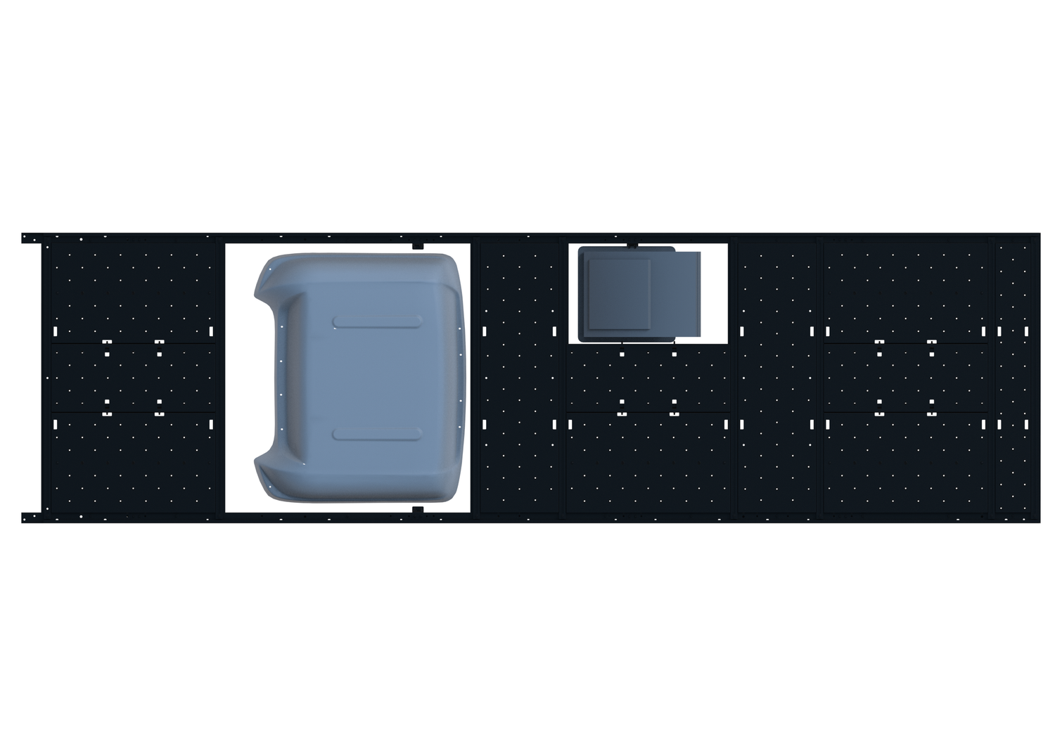 Slim Platform Rack - Extended - Front MB Air Con / Mid Offset Fan (RS5)