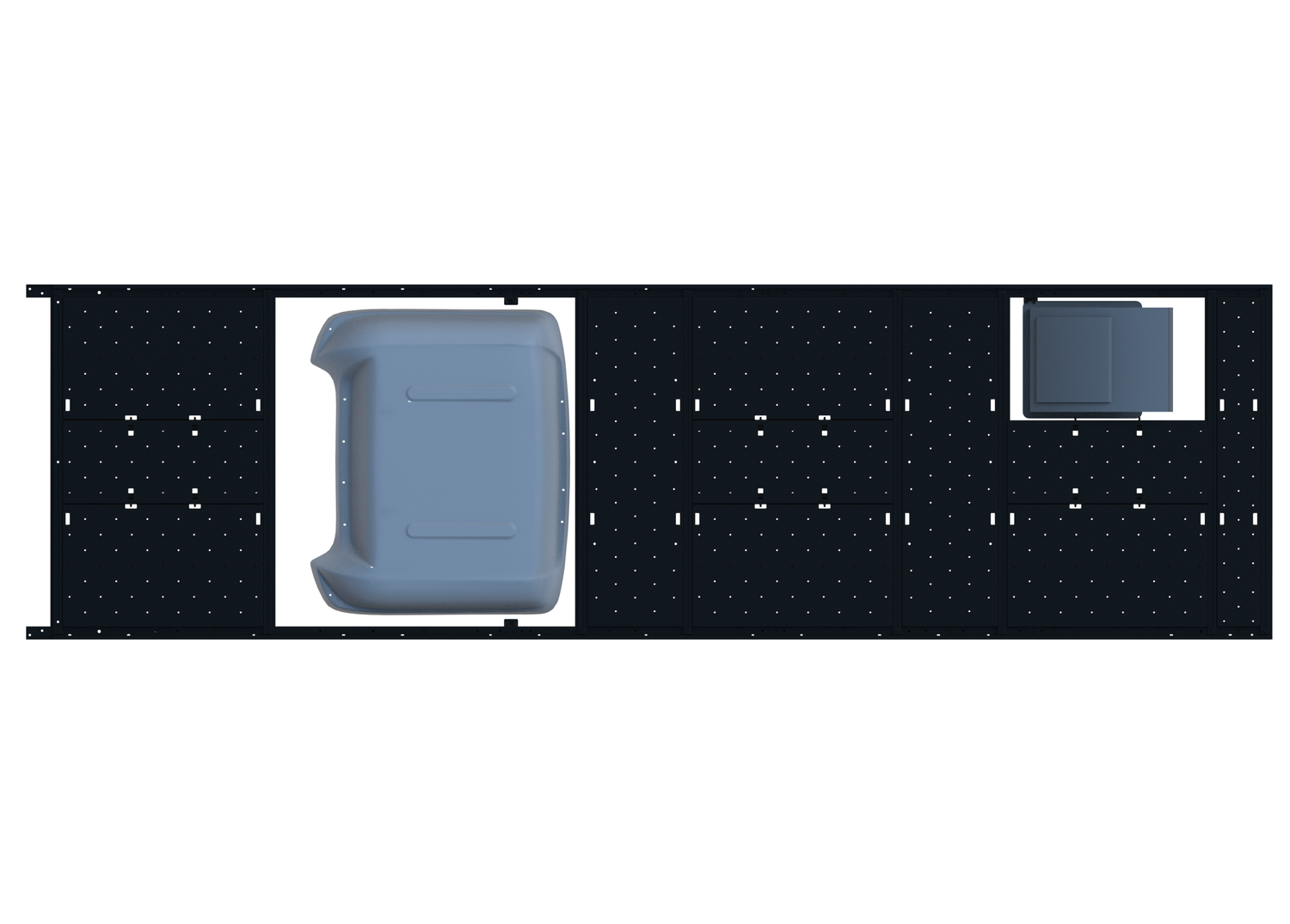 Slim Platform Rack - Extended - Front MB Air Con / Rear Offset Fan (RS5)