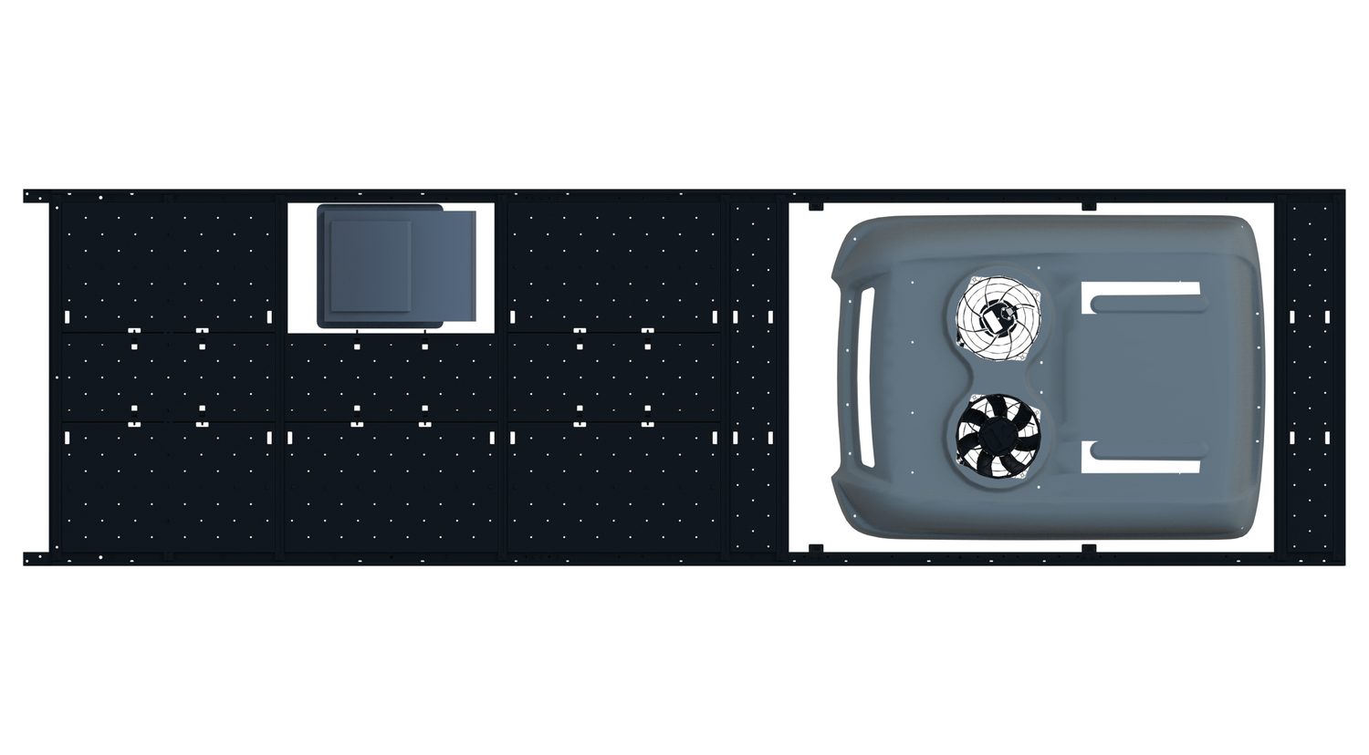 Slim Platform Rack - Extended - Front Offset Fan / Rear MB XL Air Con (RS5)