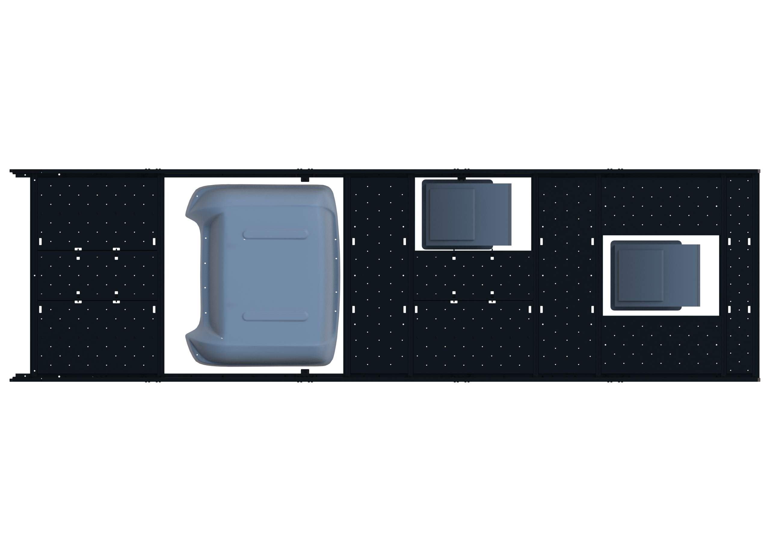 Cargo Platform Rack - Extended- Front MB Air Con / Mid Offset Fan / Rear Centre Fan (RS5)